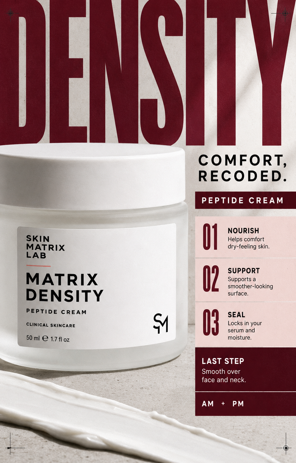 MATRIX DENSITY Palmitoyl Pentapeptide-4 Rich Renewal Cream for Firmer, Denser-Looking Skin